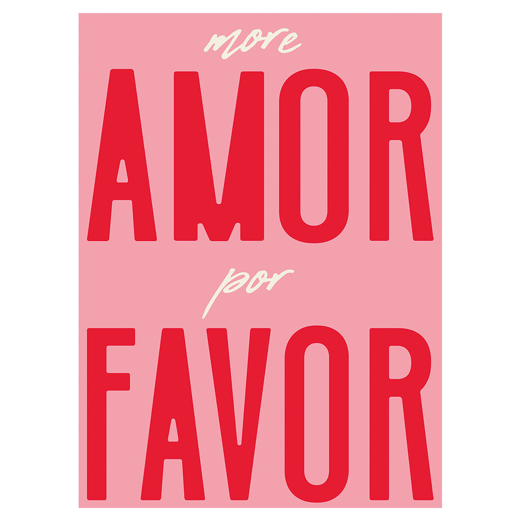 Affiche "More amor por favor" 30x40cm