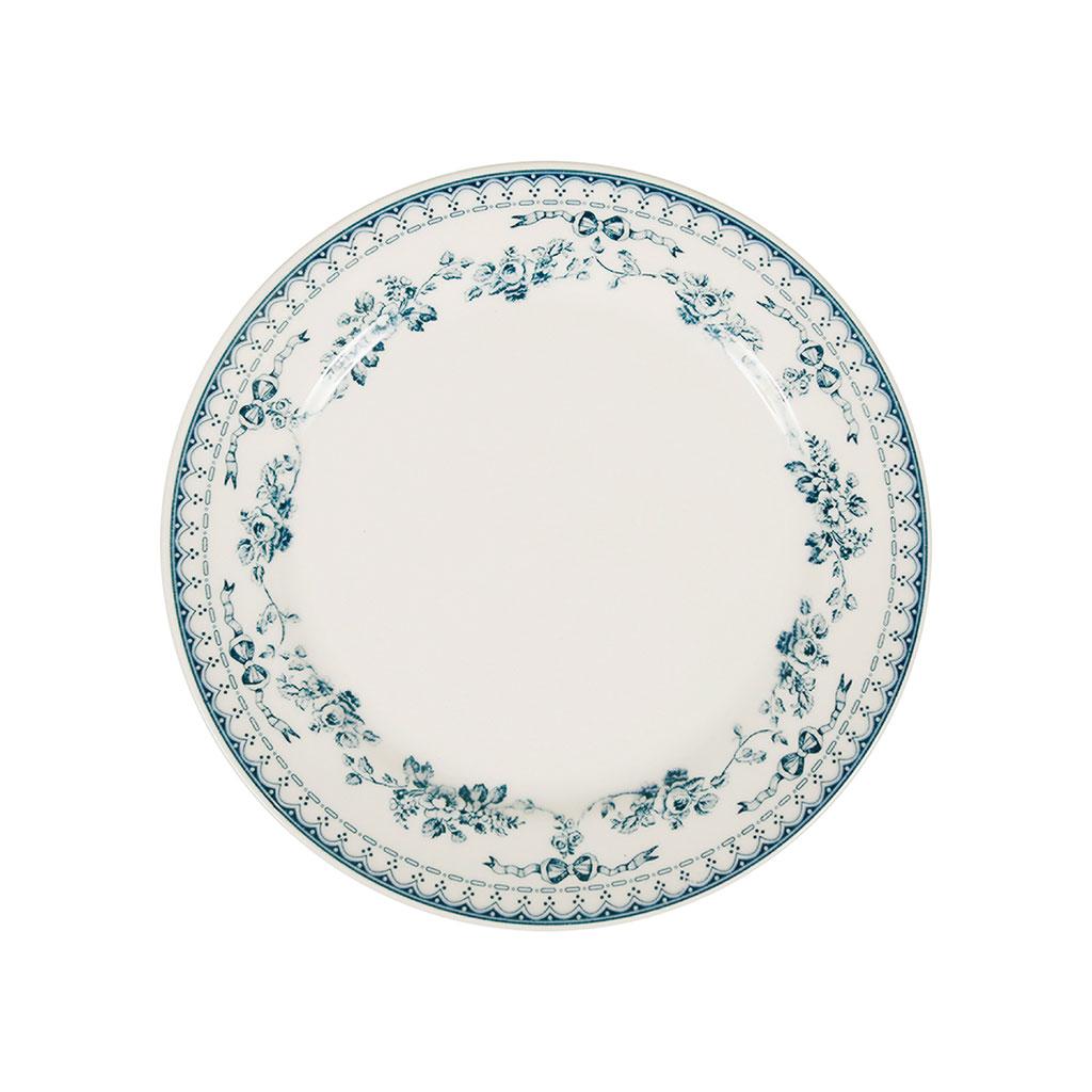 Assiette à dessert en faience bleu ancien d20cm - faustine