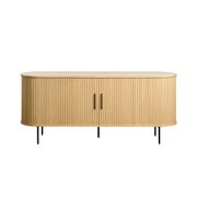 Buffet en placage chêne naturel 180x45cm - Nola