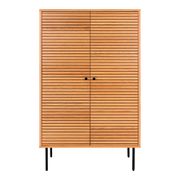 Buffet haut 2 portes en bois naturel h130cm - Kimi