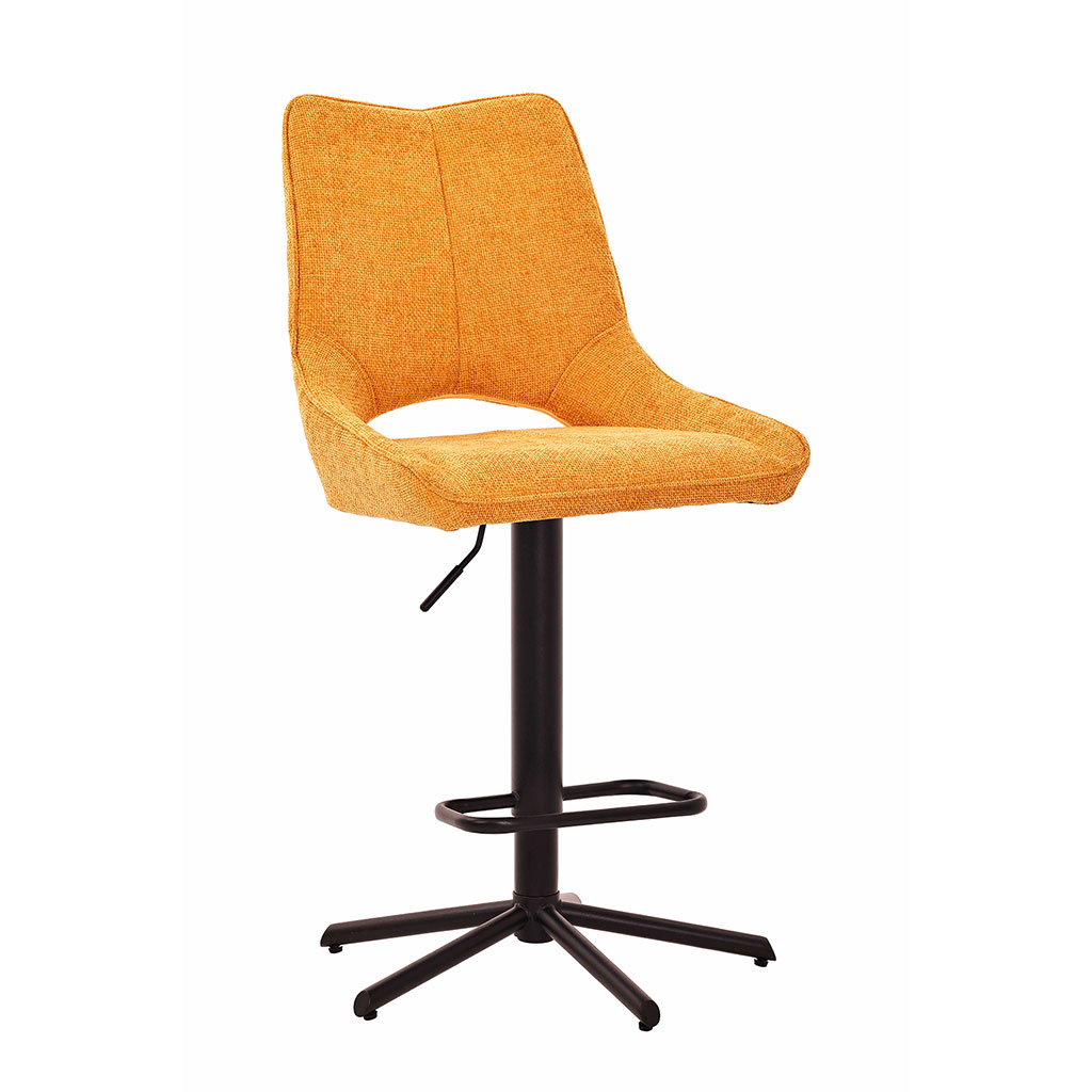 Chaise de bar réglable h64/85cm en jaune gris - Stockholm