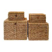 Coffres gigognes x4 en fibres végétales - Grisette