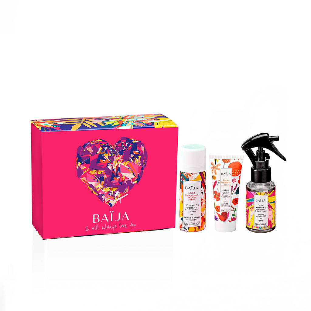 Coffret mousse de douche, crème main et brume d'oreiller - Paradise