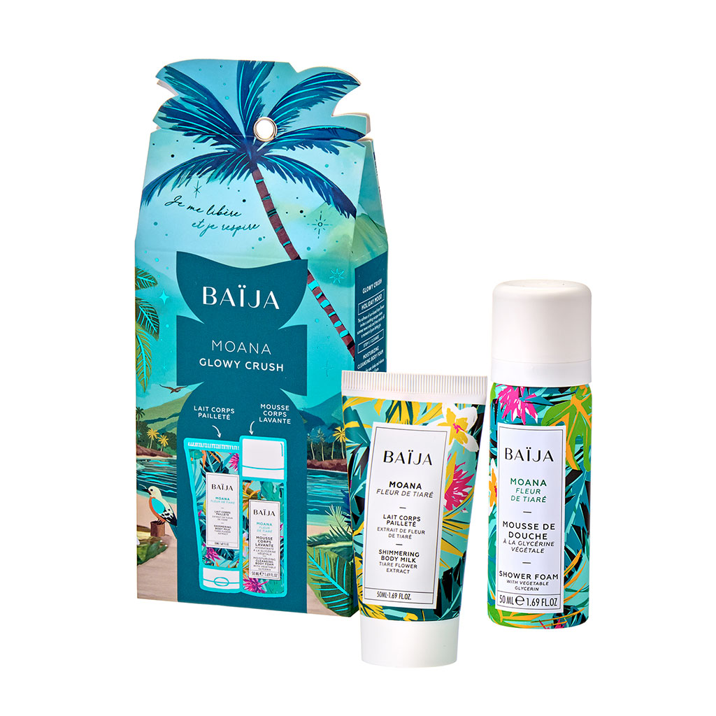 Coffret mousse de douche et lait corps pailleté - Moana