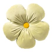 Coussin fleur en tissu vert d40cm - Leander