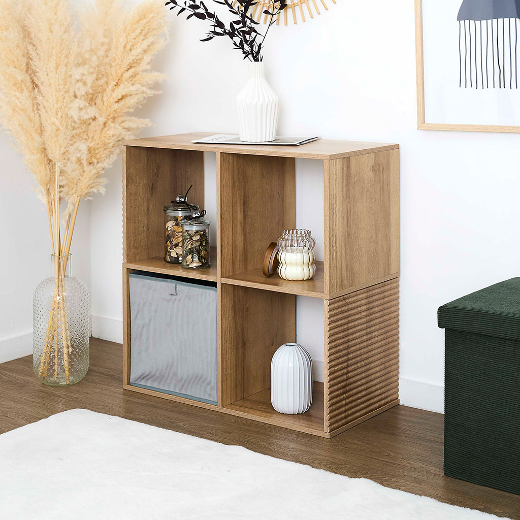 Etagères modules 4 cases en bois h66cm - Tiphaine