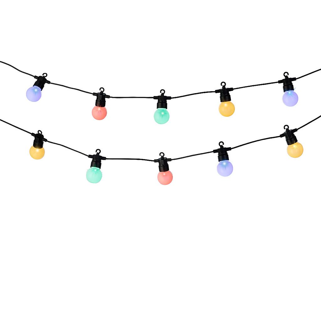 Guirlande solaire 20 LED multicolore L570cm