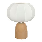 Lampe en céramique beige h26cm E14 - Lumi
