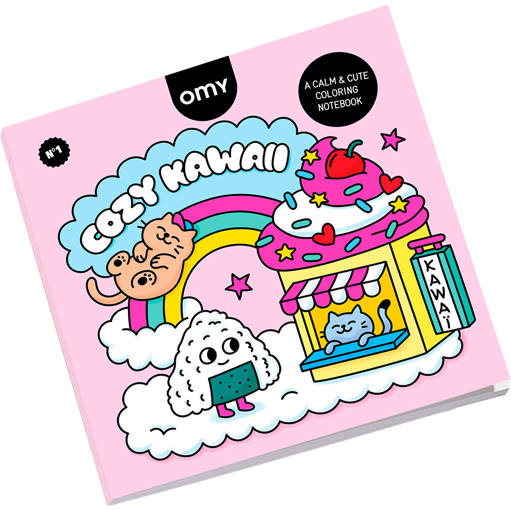 Livre de coloriages détachables 28 pages 21x21cm - Kawaii