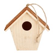 Nichoir à oiseaux en pin h17cm