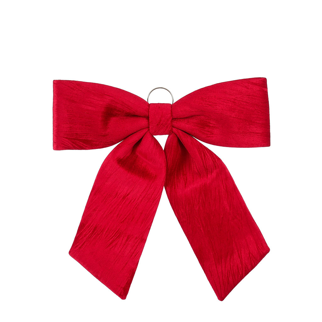 Nœud décoratif en tissu rouge L63cm