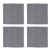 Serviettes de table x4 en coton bleu 45x45cm - Carely