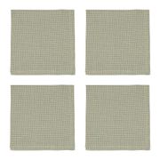 Serviettes x4 à carreaux en coton sauge 40x40cm - Campagne