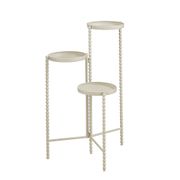 Support de plantes 3 niveaux en fer blanc cassé h70cm - Salvo