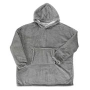 Sweat plaid en tissu nid d'abeille gris TU - Sherpa