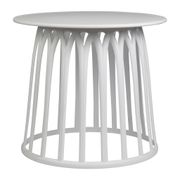 Table basse de jardin ronde blanc d50cm - Lumi