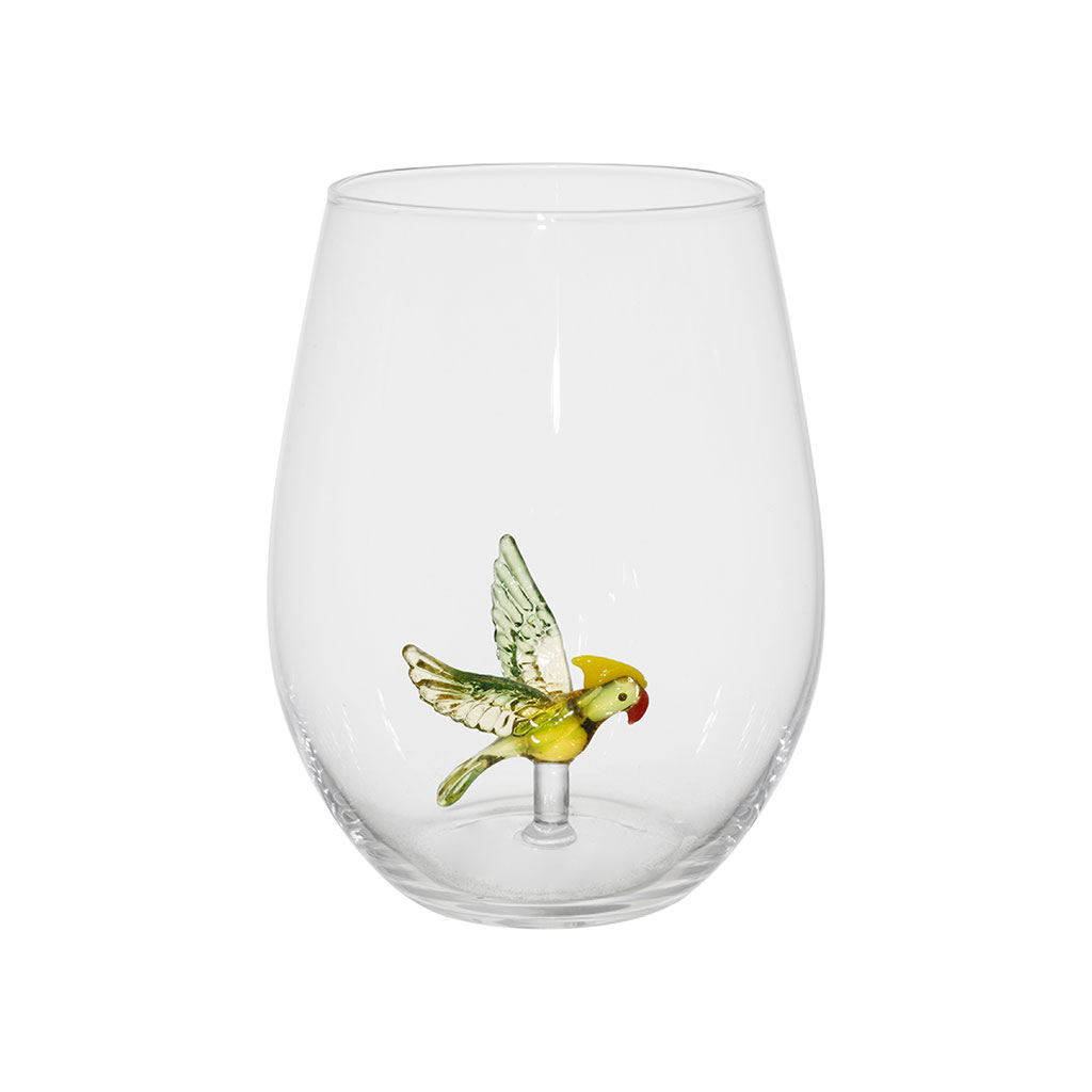 Verre à eau perroquet en verre borosilicate 50cl