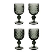 Verres à pied x4 gris fumé 35cl - Effluve